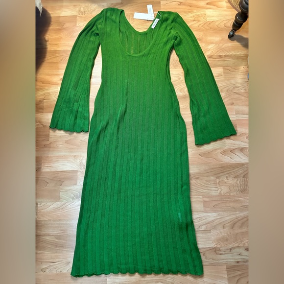 Money Green Sweet Nothing Knit Dress - M - Picture 2 of 7